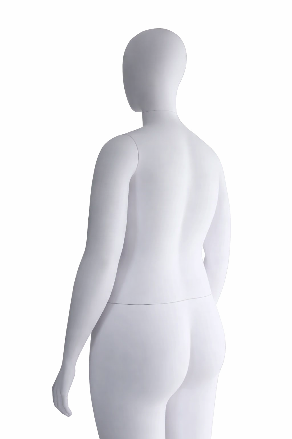 Plus Size Mannequin | Abstract Female | Gloss White - Eddie's Hang-Up Display Ltd.