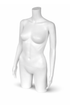 white female mannequin torso on a white background
