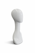 stylized mannequin head on white background
