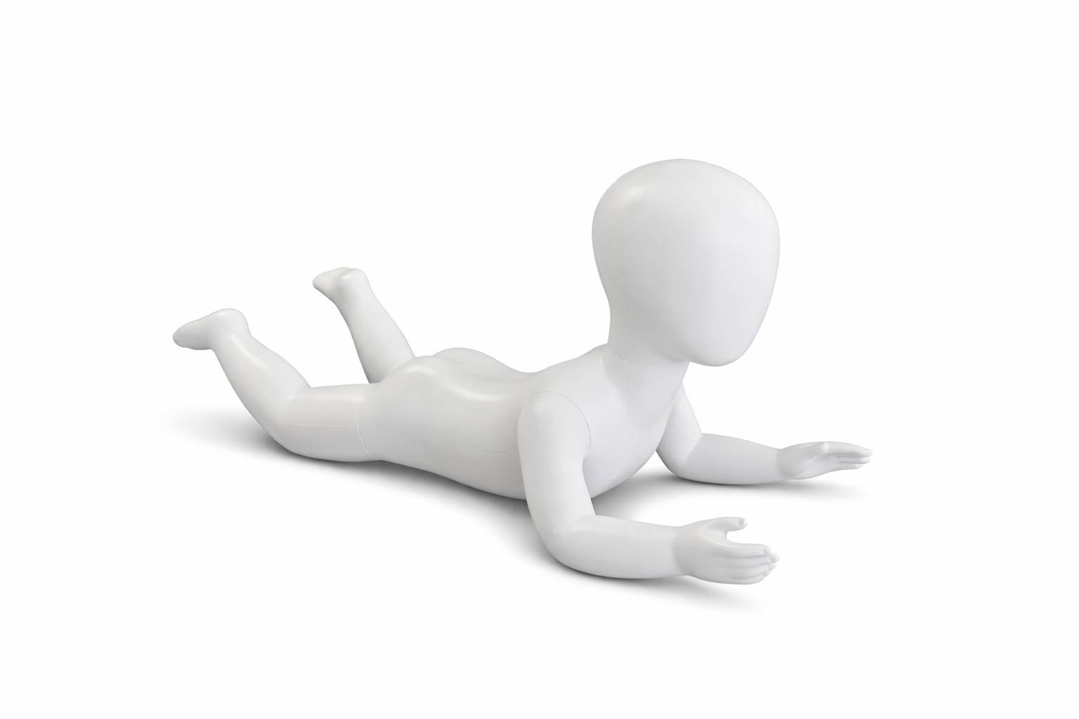 Crawling Toddler Mannequin | White | 6 to 12 Months - Eddie's Hang-Up Display Ltd.