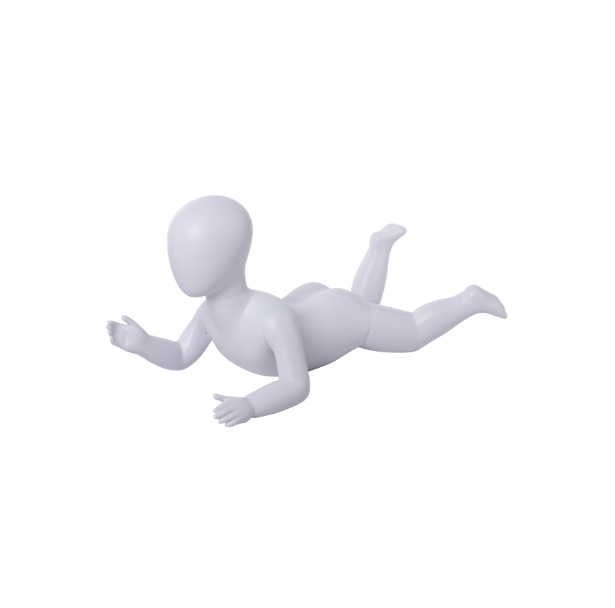 Crawling Toddler Mannequin | White | 6 to 12 Months