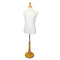 Male Suit Form | Cream Torso | Adjustable Tall Wooden Base | Dressmaker Mannequin - Eddie's Hang-Up Display Ltd.
