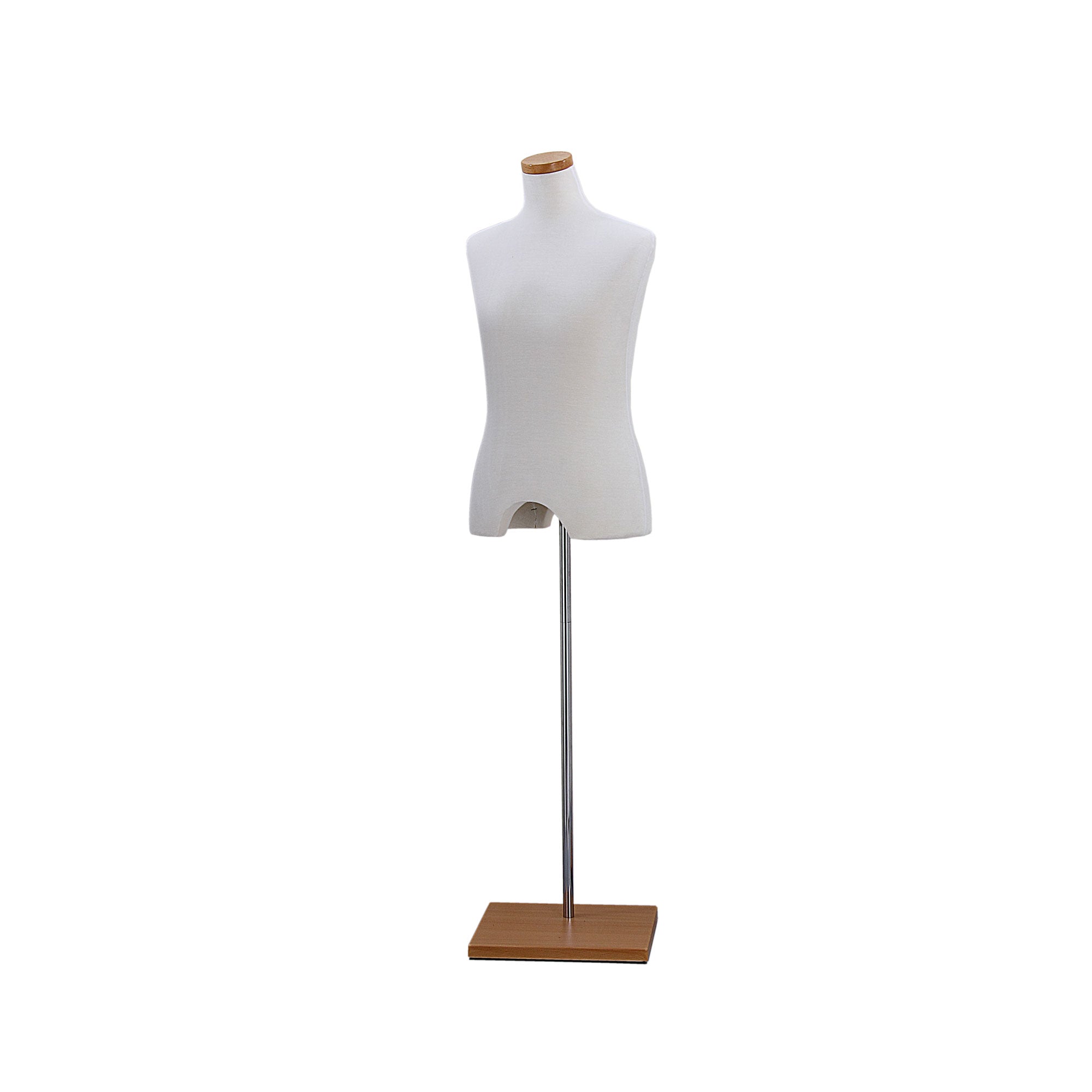 Male Suit Form | Cream Torso | Wooden Base | Dressmaker Mannequin