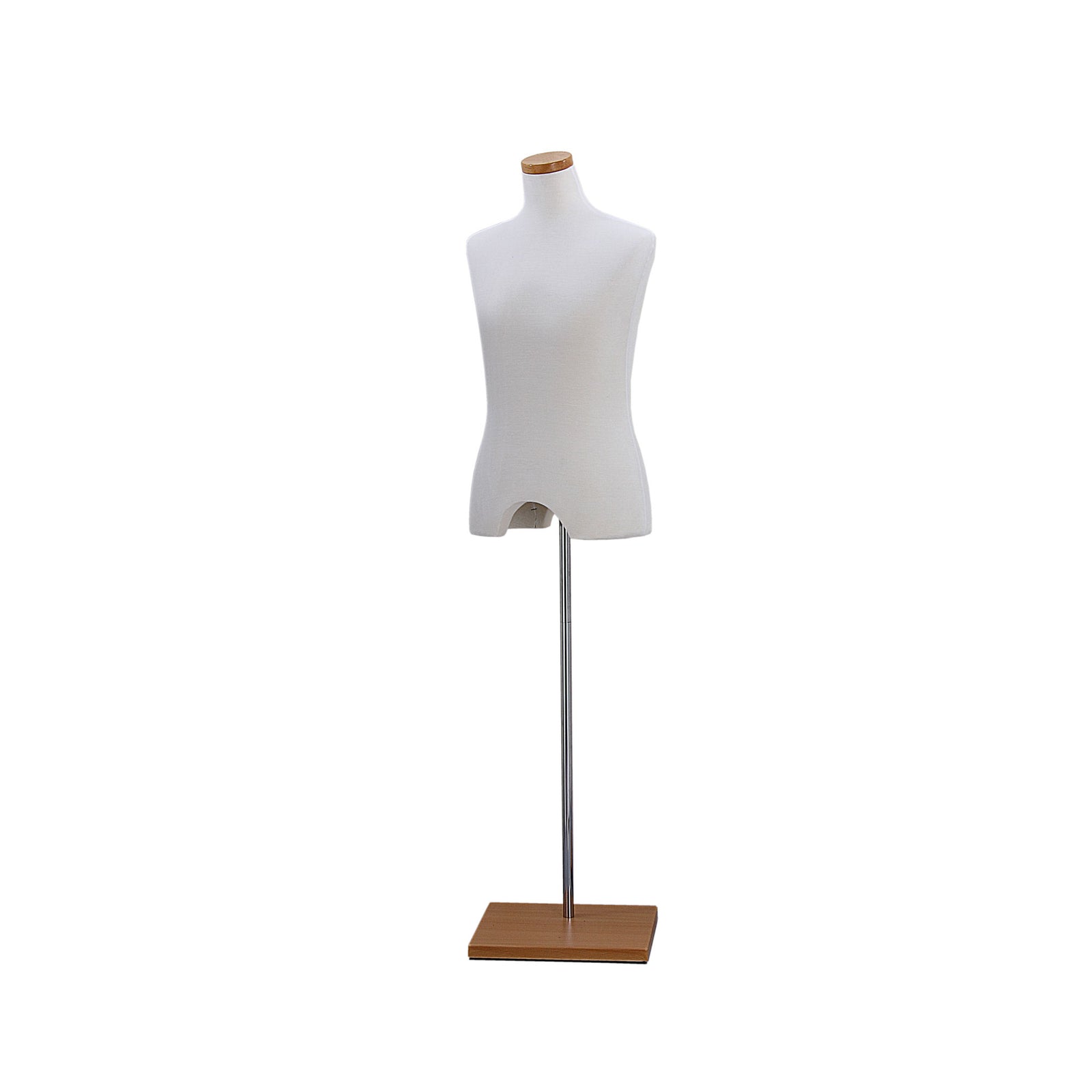Male Suit Form | Cream Torso | Wooden Base | Dressmaker Mannequin