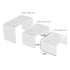 Mini contremarches rectangulaires | Ensemble de 3 | Acrylique transparent