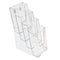 Brochure & Pamphlet Holder | Multi-Compartment | 4" Wide Material | Clear - Eddie's Hang-Up Display Ltd.