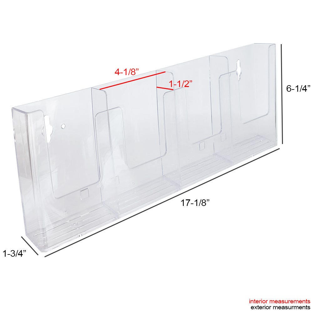 Pamplets Box Wallmount Four Pocket Trifold Literature Holder – Eddie's Hang-Up ...