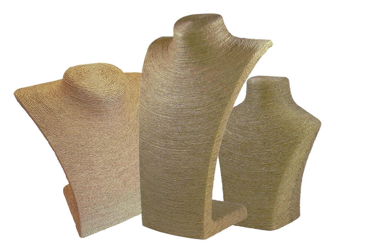 Paper Twine Bust Form - Eddie's Hang-Up Display Ltd.