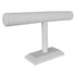 White Leatherette Medium T Bar Stand