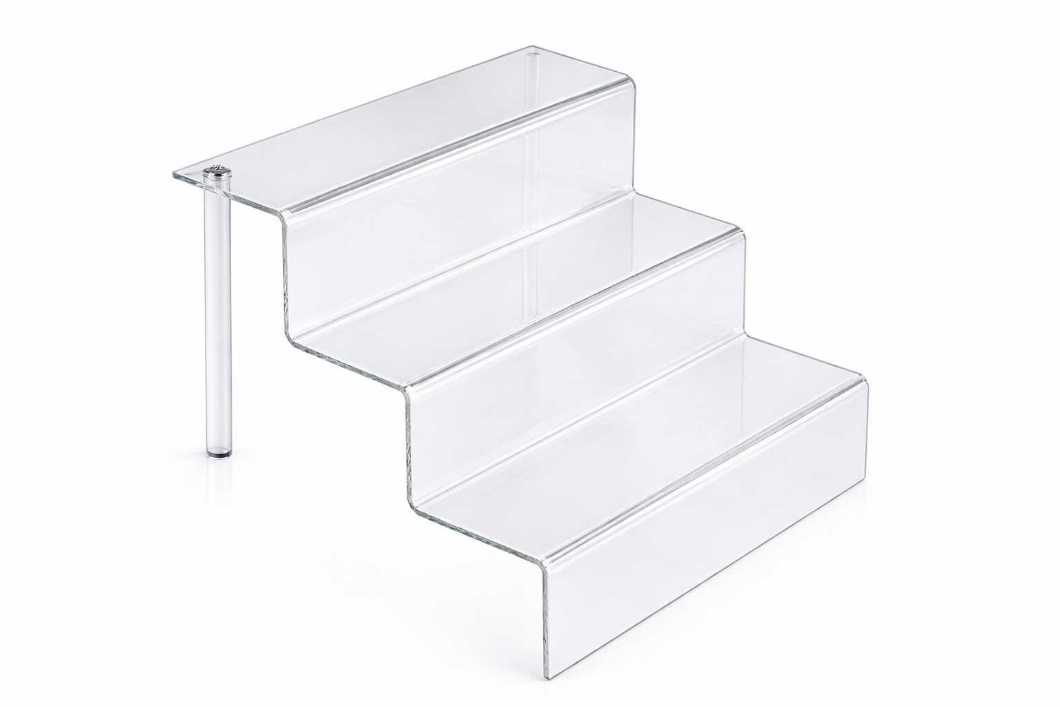 Marchepied à 3 marches | Acrylique transparent | Hauteur 9 po