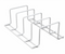Wire Display Easel With 4 Slots | White - Eddie's Hang-Up Display Ltd.