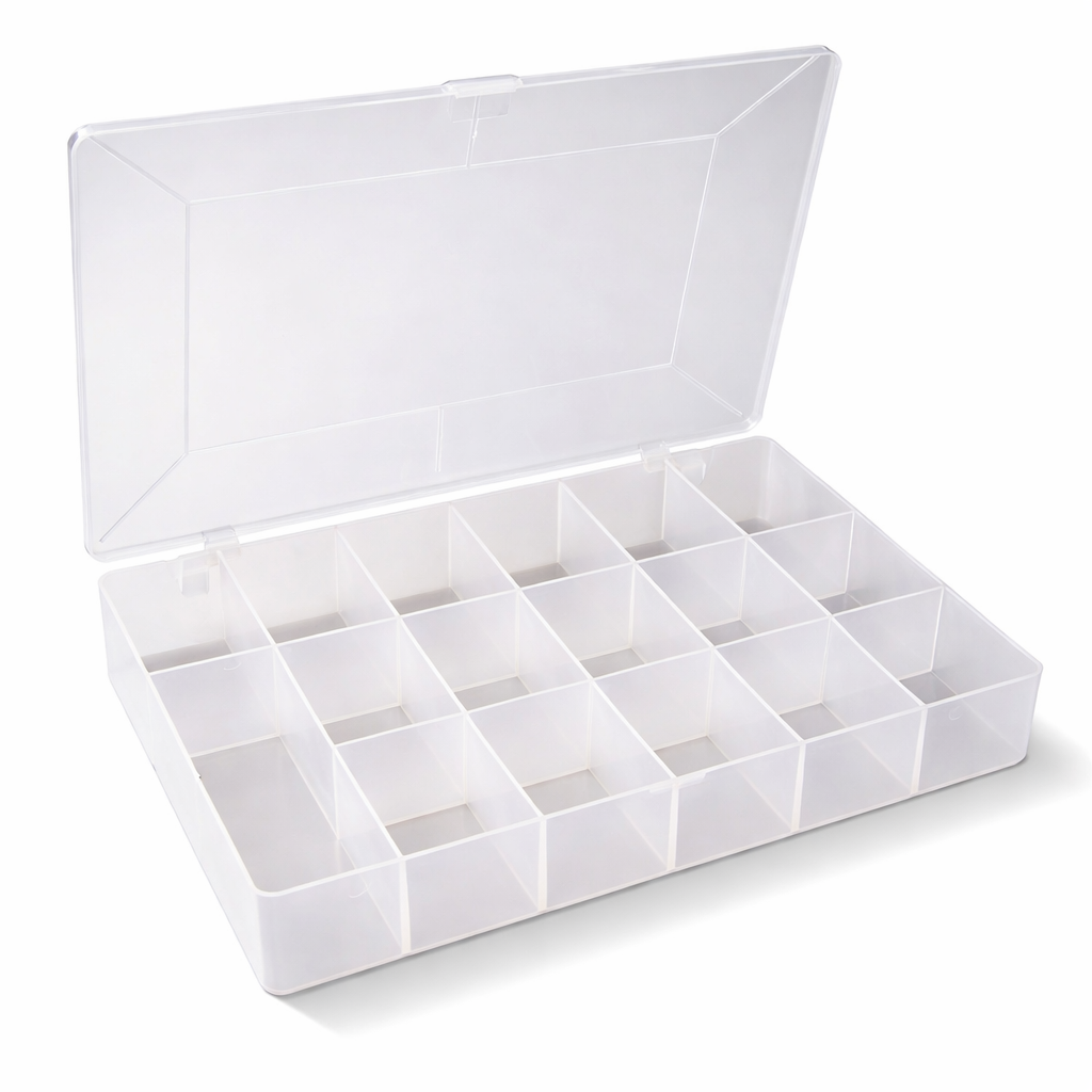 frosted compartment tray with lid on a white background