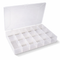 frosted compartment tray with lid on a white background