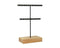Two Tier T Bar With Wooden Base - Eddie's Hang-Up Display Ltd.