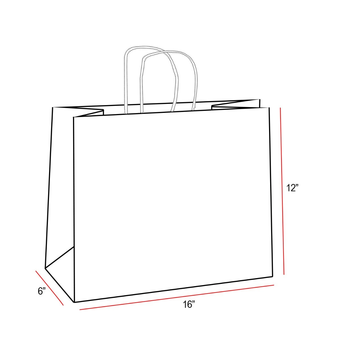 50% Recycled Paper Shopper Bags | Kraft White | Twisted Paper Handles - Eddie's Hang-Up Display Ltd.