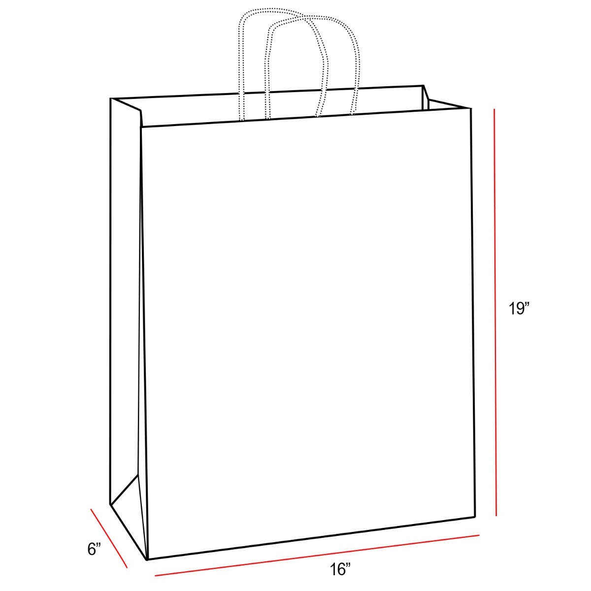 50% Recycled Paper Shopper Bags | Kraft White | Twisted Paper Handles - Eddie's Hang-Up Display Ltd.