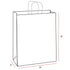 50% Recycled Paper Shopper Bags | Kraft White | Twisted Paper Handles - Eddie's Hang-Up Display Ltd.