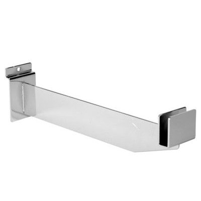 Support de rampe Slatwall 12" pour tube rectangulaire | Chrome
