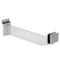 Slatwall 12" Hangrail Bracket For Rectangular Tubing | Chrome - Eddie's Hang-Up Display Ltd.