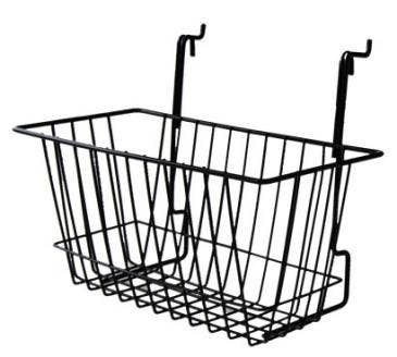 Slatwall & Gridwall Wire Basket | 6" x 12" x 6"