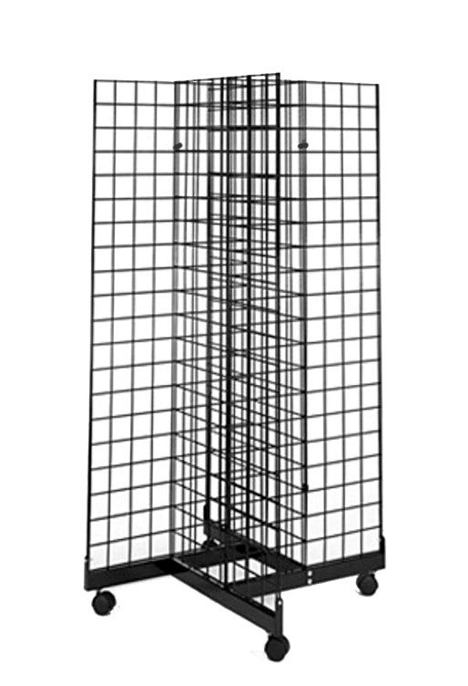Four Way Grid Display Unit | Black - Eddie's Hang-Up Display Ltd.
