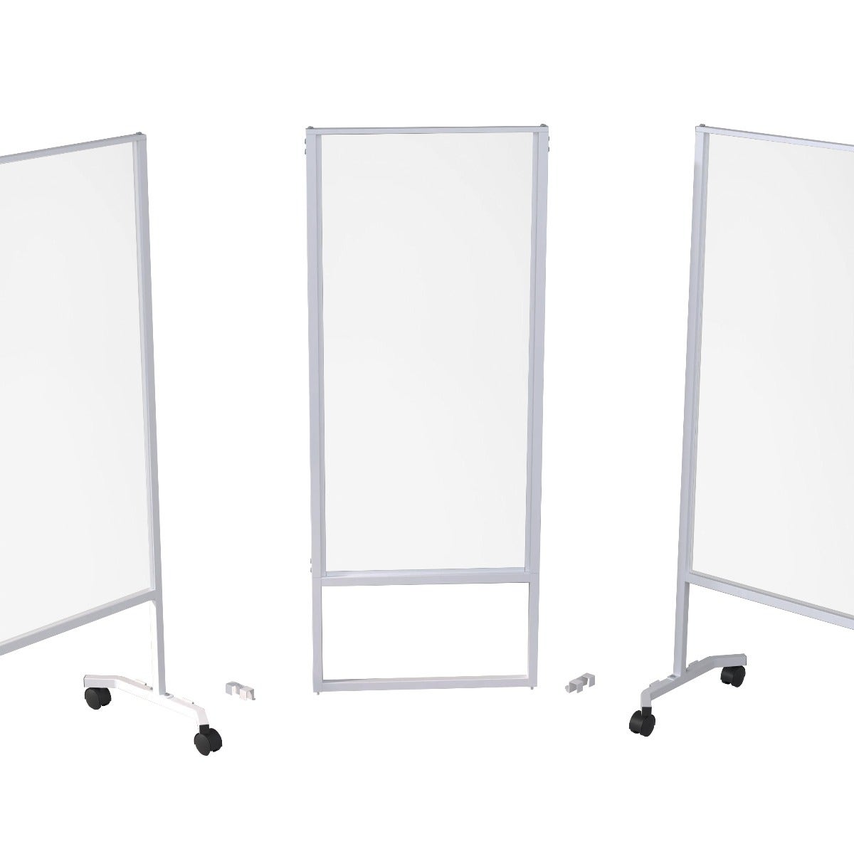 Mobile Barriers for Physical Distancing | White Semi-Gloss - Eddie's Hang-Up Display Ltd.