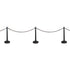 Stanchion & Chain Sets | Black | 8, 12, 24 Metre Lengths - Eddie's Hang-Up Display Ltd.