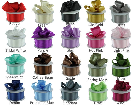 Double Faced Satin Ribbon | 100 Yard Rolls - Eddie's Hang-Up Display Ltd.