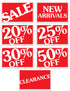 Double-Sided Heavy Card Stock Show Cards | Red & White - Eddie's Hang-Up Display Ltd.
