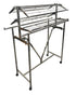 double bar rack with two 25" uprights and shoe shelves