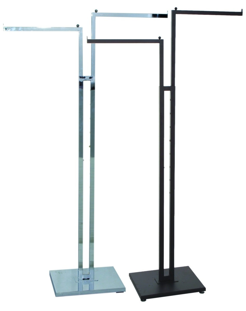 2 Arm Retail Clothing Rack | Chrome & Matte Black – Eddie's Hang-Up ...