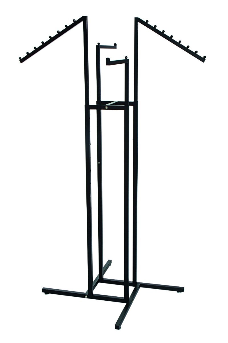 4 Arm Clothing Racks | 2 Straight 2 Slant Arms - Eddie's Hang-Up Display Ltd.