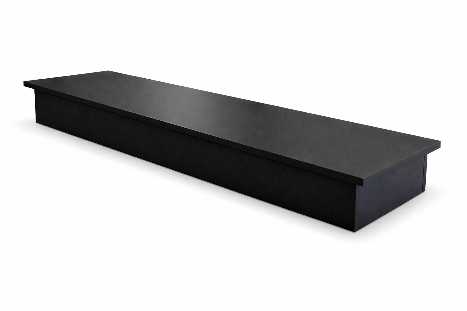 black platform riser on white background
