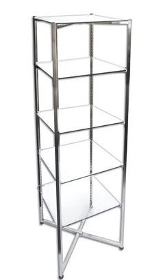 5 Level Collapsible Glass Display Tower