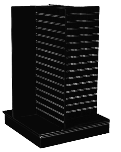 Four Way Slatwall Merchandiser Display Stand - Eddie's Hang-Up Display Ltd.