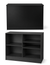 Black cashwrap with multiple shelves on a white background