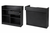black reception counter on white background
