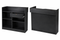 black reception counter on white background
