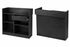 black reception counter on white background
