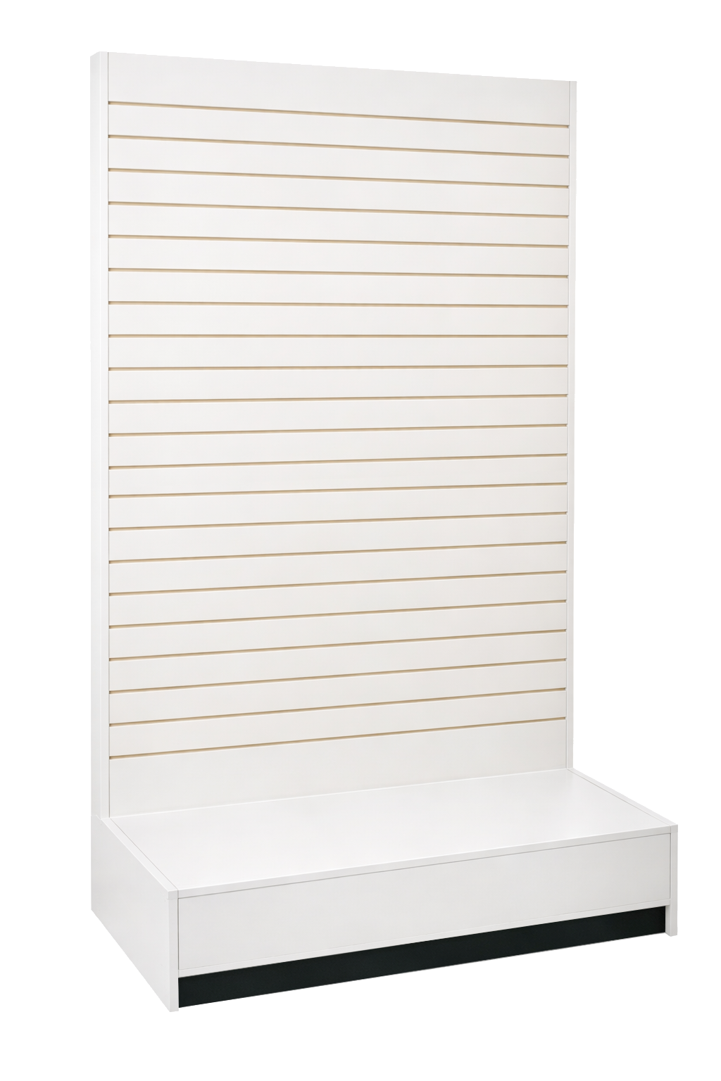 Slatwall Wall Gondolas with Display Platform - Eddie's Hang-Up Display Ltd.