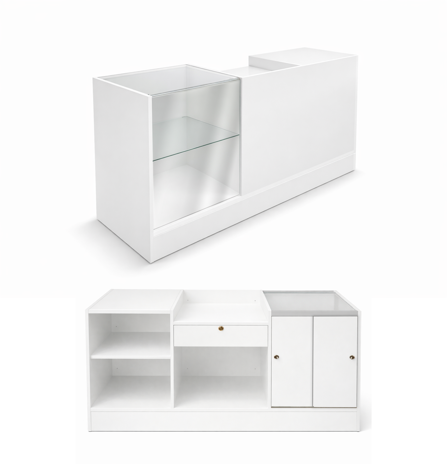 Retail Counter & Display Case Combo | 72” - Eddie's Hang-Up Display Ltd.