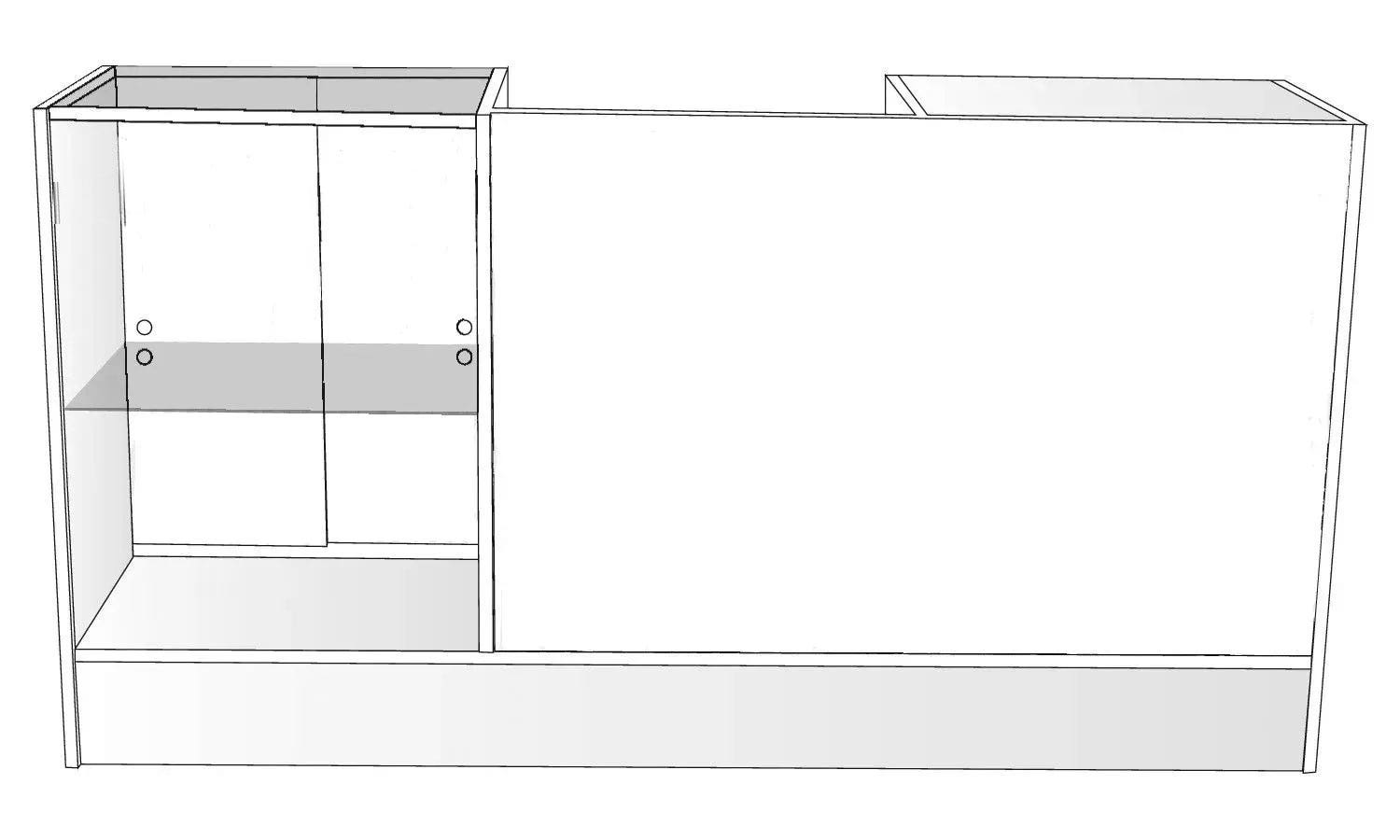 Retail Counter & Display Case Combo | 72” - Eddie's Hang-Up Display Ltd.