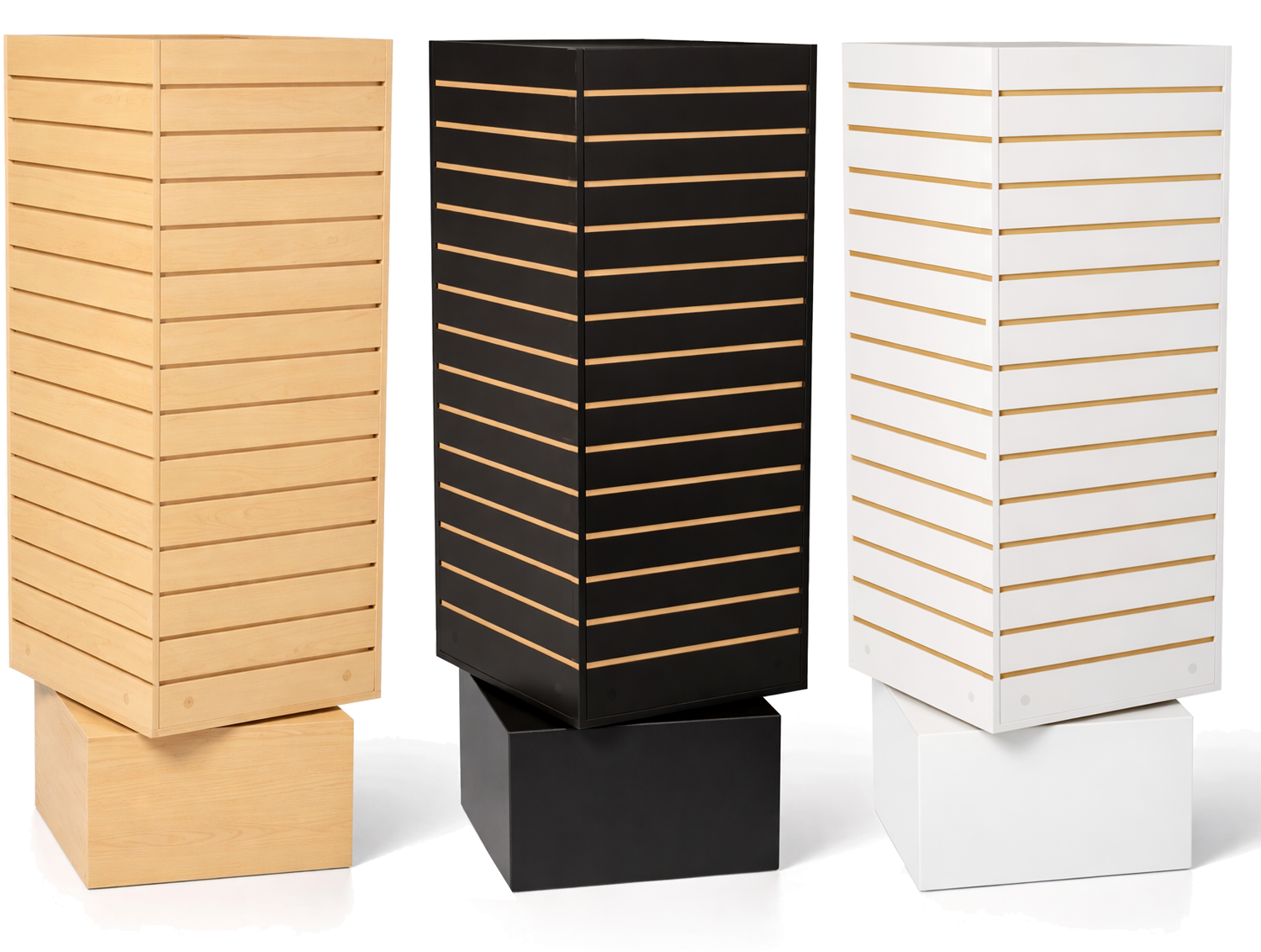 Wide Rotating Slatwall Towers - Eddie's Hang-Up Display Ltd.