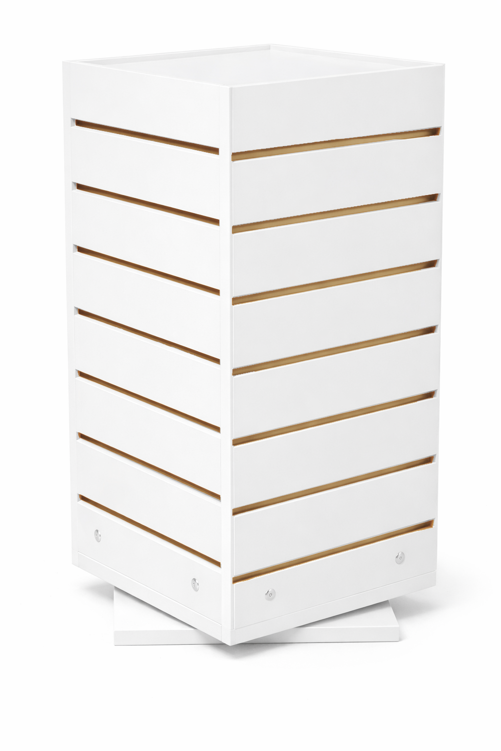 Countertop Rotating Slatwall Towers - Eddie's Hang-Up Display Ltd.