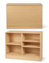 Maple  cashwrap with multiple shelves on a white background