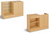Two wooden furniture pieces on a white background