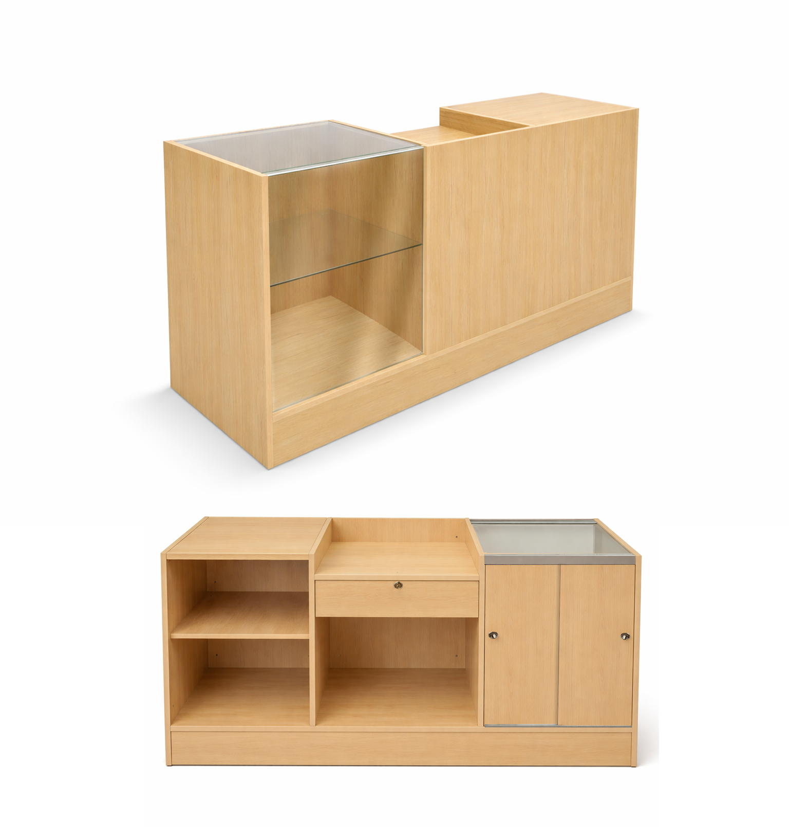 Retail Counter & Display Case Combo | 72” - Eddie's Hang-Up Display Ltd.