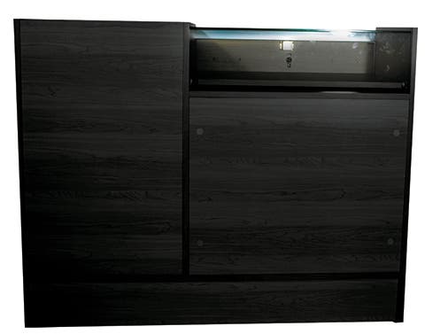 Cash Stand Counter & Jewellery Display Case Combo | 48” - Eddie's Hang-Up Display Ltd.