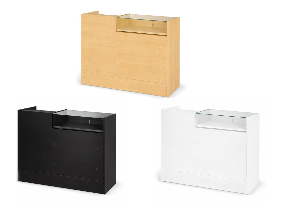 Cash Stand Counter & Jewellery Display Case Combo | 48” - Eddie's Hang-Up Display Ltd.