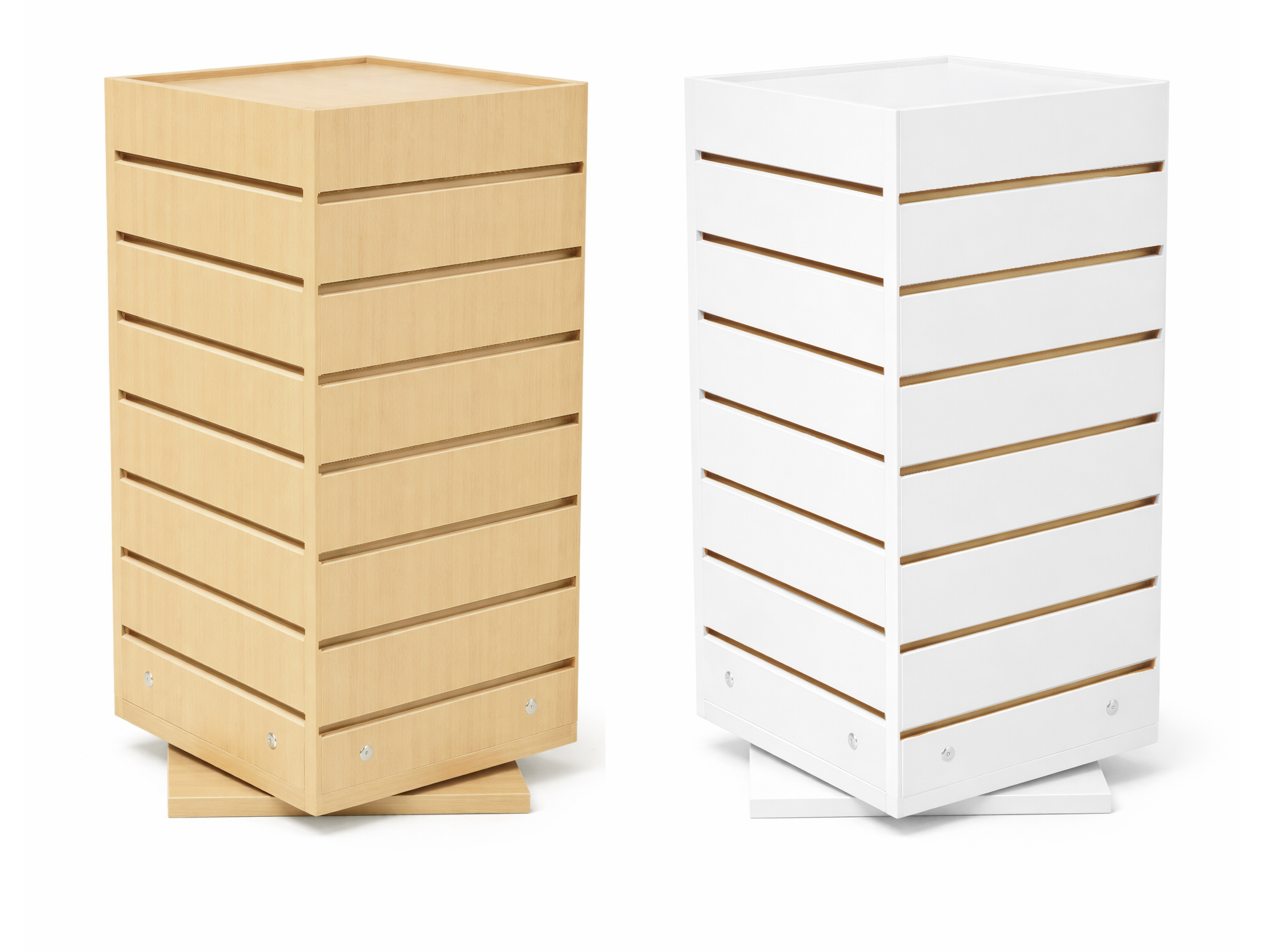 Countertop Rotating Slatwall Towers - Eddie's Hang-Up Display Ltd.